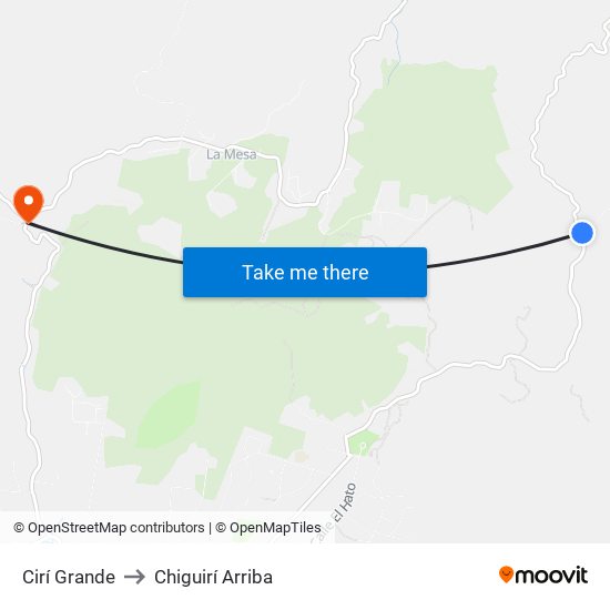 Cirí Grande to Chiguirí Arriba map