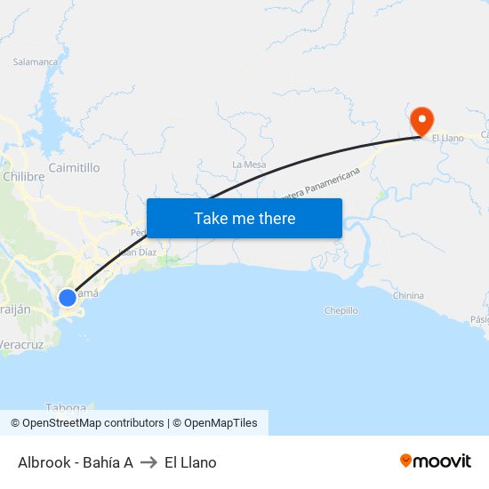 Albrook - Bahía A to El Llano map