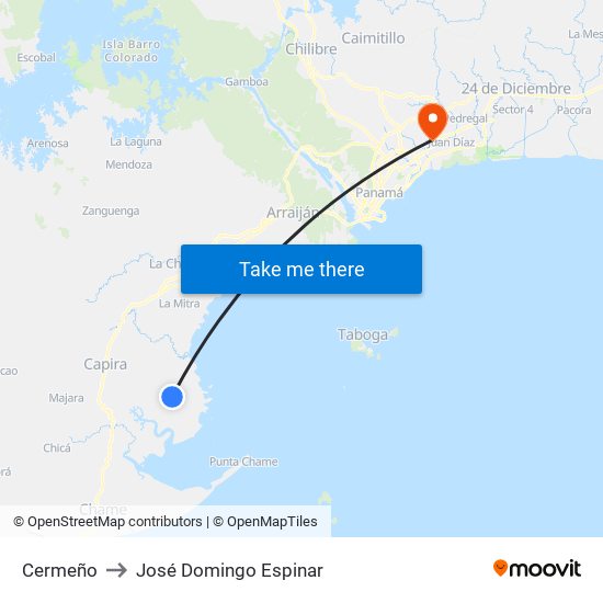 Cermeño to José Domingo Espinar map