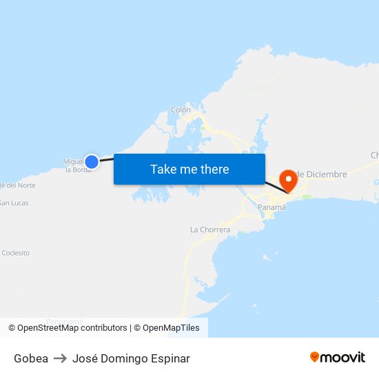 Gobea to José Domingo Espinar map