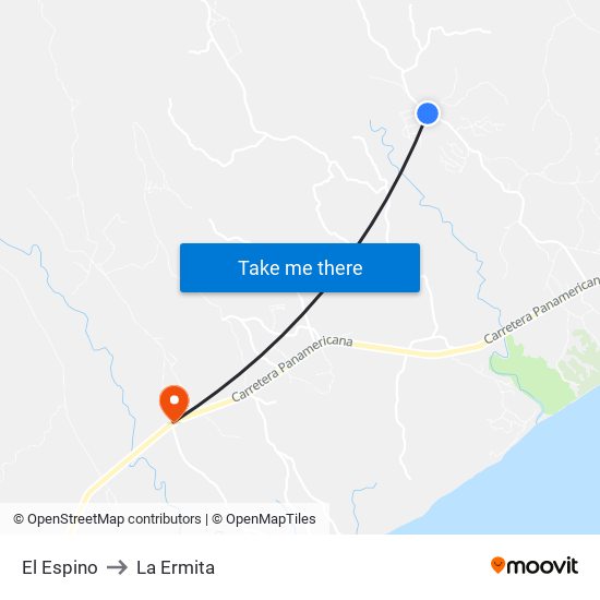 El Espino to La Ermita map