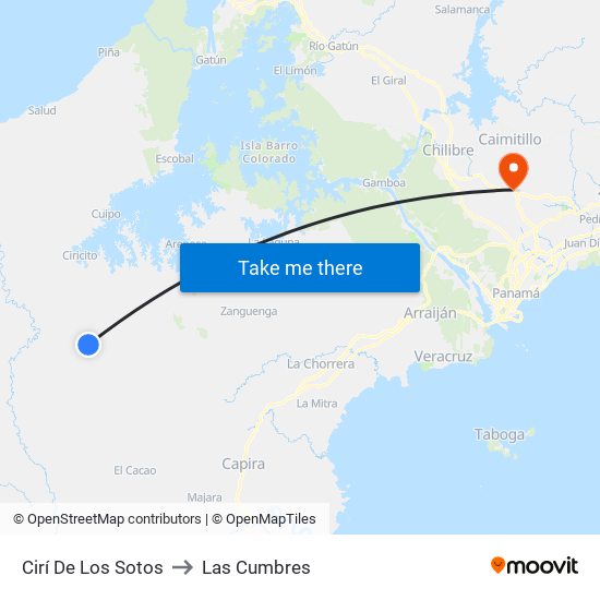 Cirí De Los Sotos to Las Cumbres map