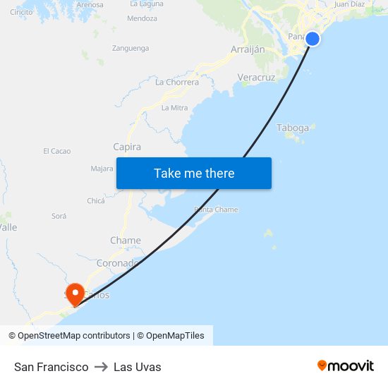 San Francisco to Las Uvas map
