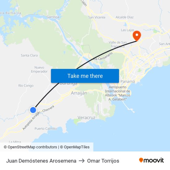 Juan Demóstenes Arosemena to Omar Torrijos map