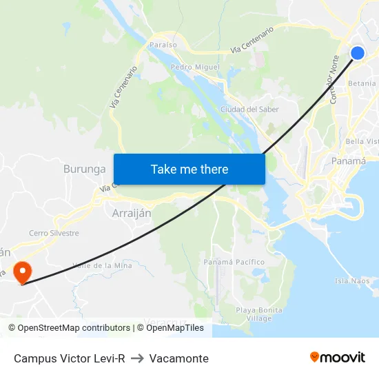 Campus Victor Levi-R to Vacamonte map