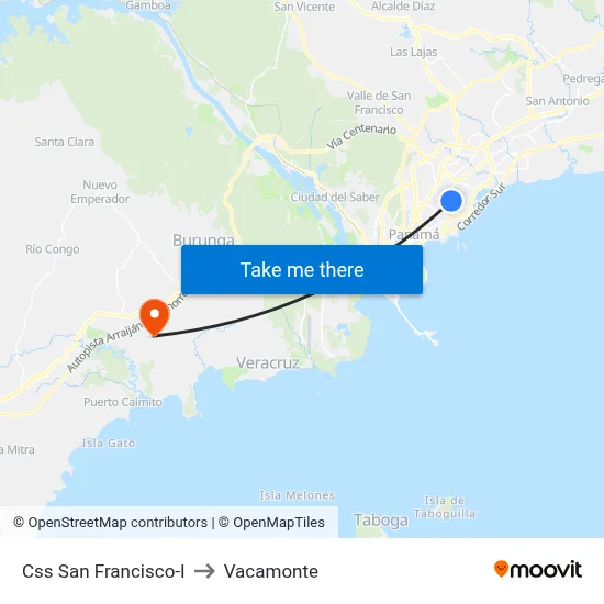 Css San Francisco-I to Vacamonte map