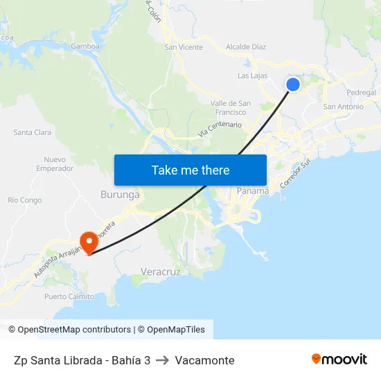 Zp Santa Librada - Bahía 3 to Vacamonte map