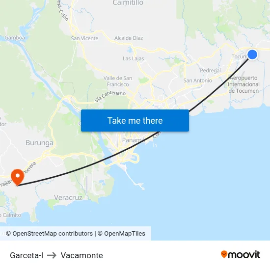 Garceta-I to Vacamonte map