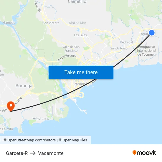 Garceta-R to Vacamonte map