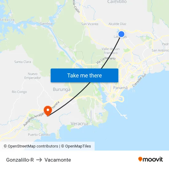 Gonzalillo-R to Vacamonte map