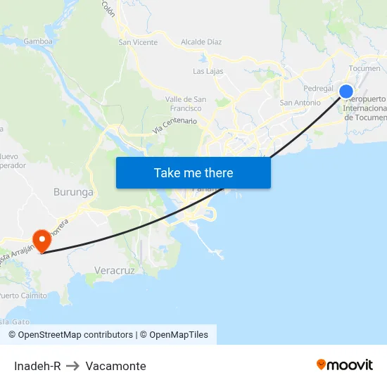 Inadeh-R to Vacamonte map
