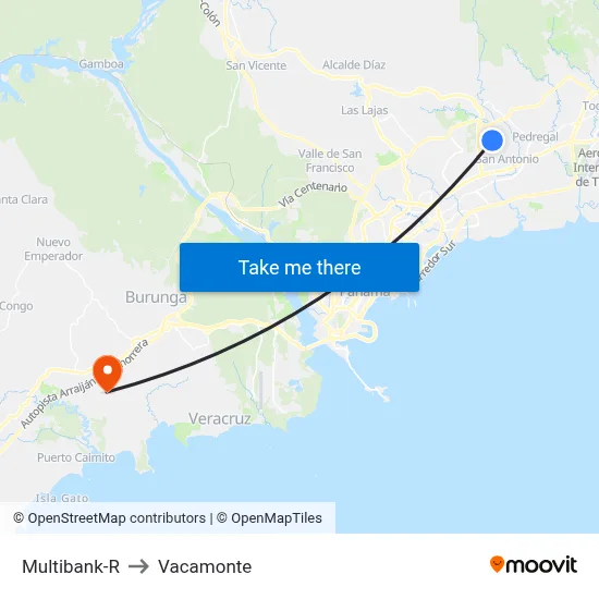 Multibank-R to Vacamonte map