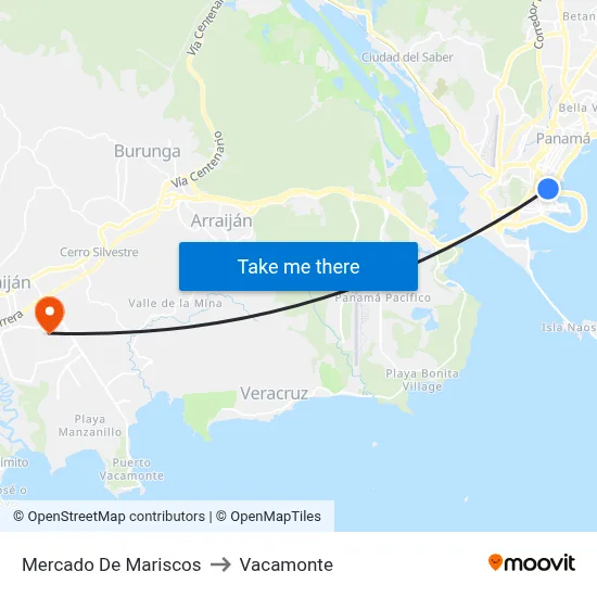Mercado De Mariscos to Vacamonte map