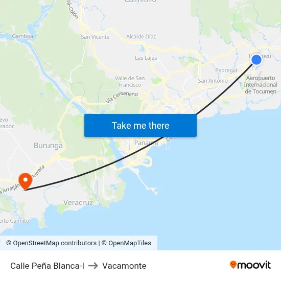 Calle Peña Blanca-I to Vacamonte map