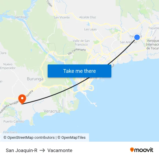 San Joaquin-R to Vacamonte map