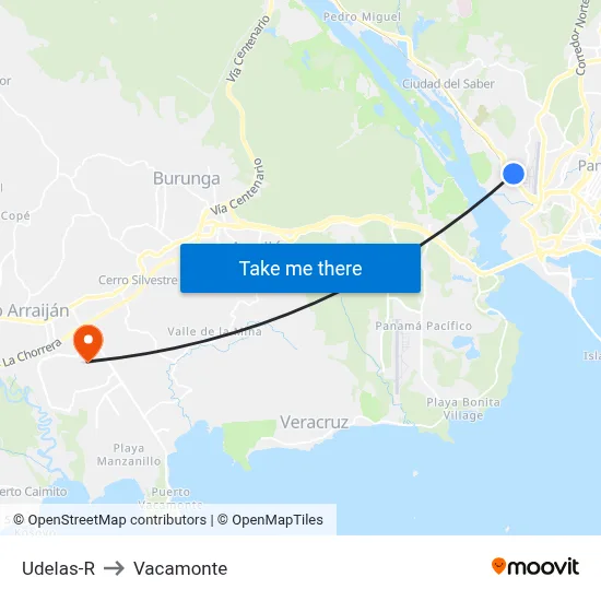Udelas-R to Vacamonte map