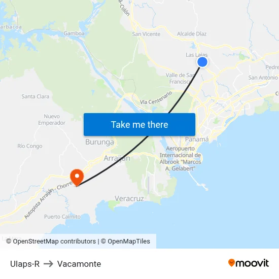 Ulaps-R to Vacamonte map