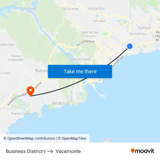 Business District-I to Vacamonte map