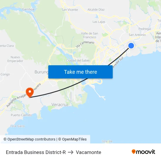 Entrada Business District-R to Vacamonte map
