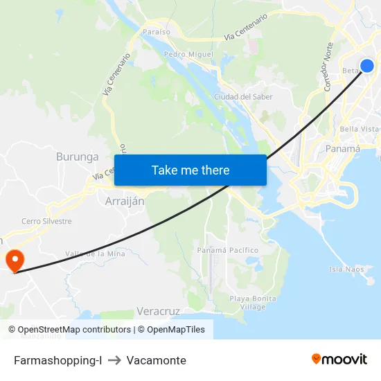 Farmashopping-I to Vacamonte map