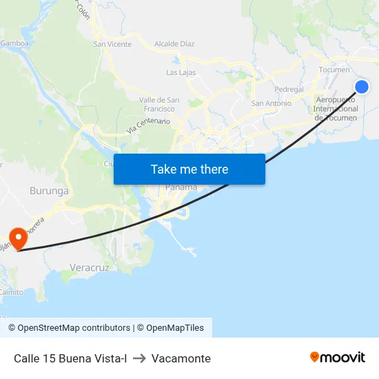 Calle 15 Buena Vista-I to Vacamonte map