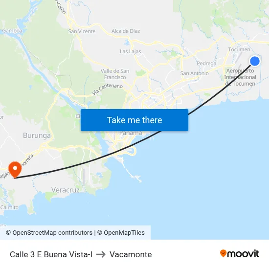 Calle 3 E Buena Vista-I to Vacamonte map