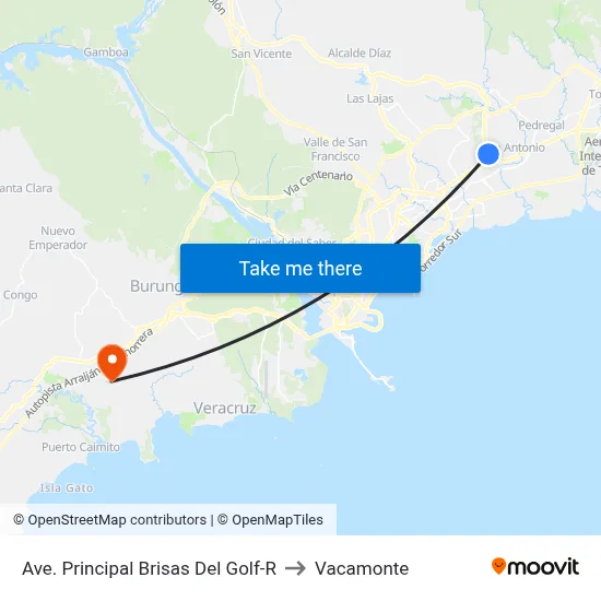 Ave. Principal Brisas Del Golf-R to Vacamonte map