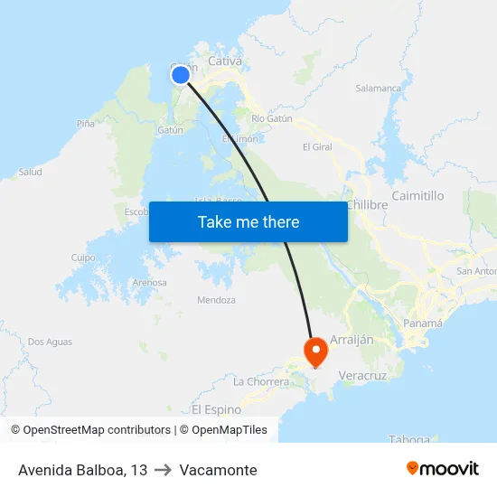 Avenida Balboa, 13 to Vacamonte map