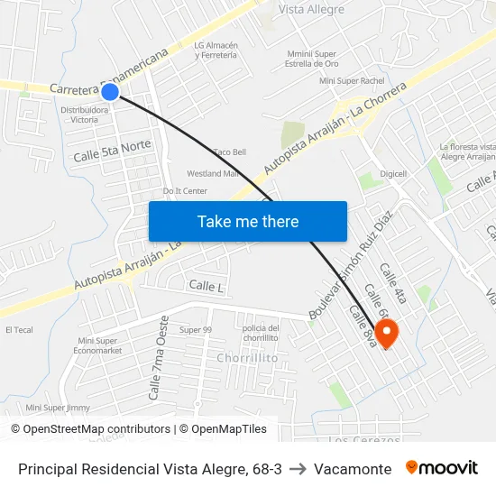 Principal Residencial Vista Alegre, 68-3 to Vacamonte map