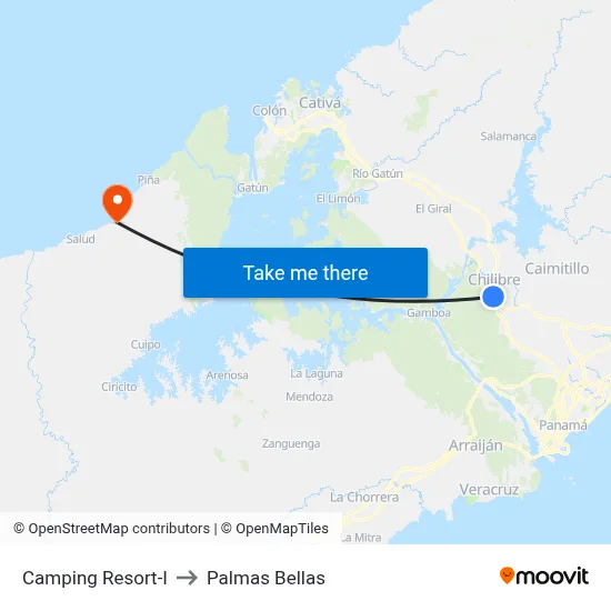 Camping Resort-I to Palmas Bellas map