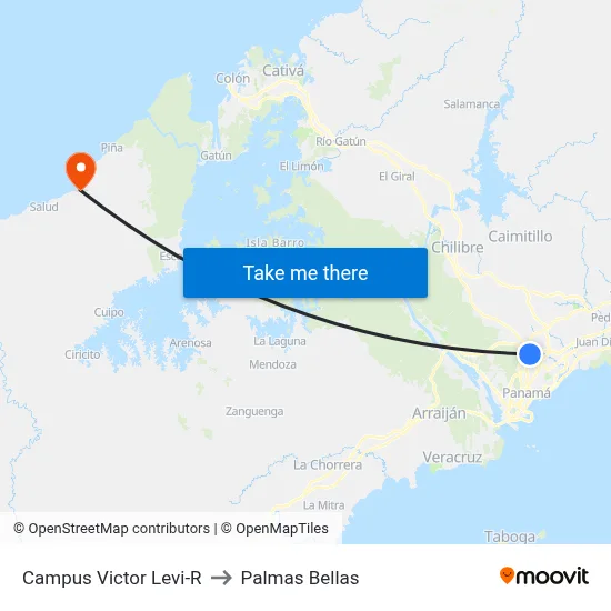 Campus Victor Levi-R to Palmas Bellas map