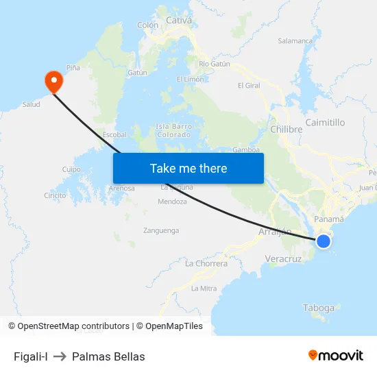 Figali-I to Palmas Bellas map