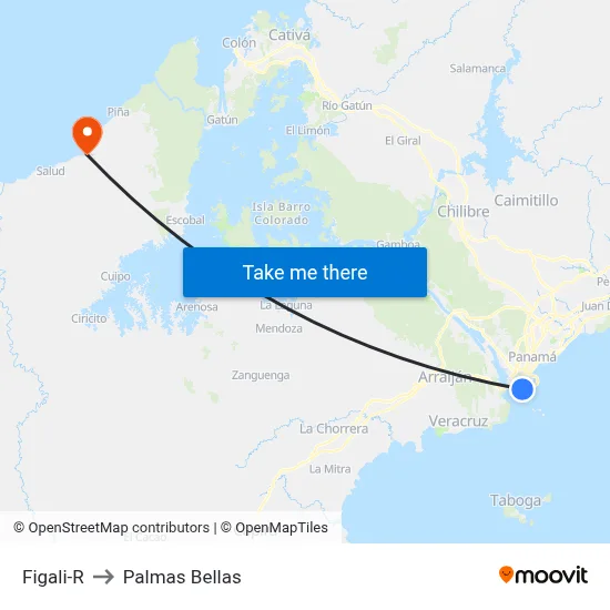 Figali-R to Palmas Bellas map