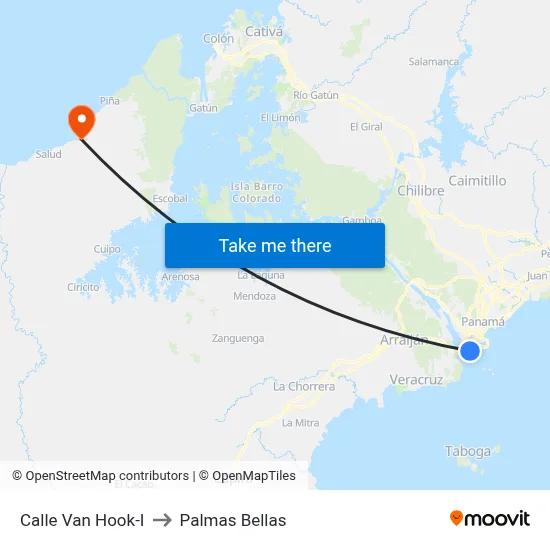 Calle Van Hook-I to Palmas Bellas map