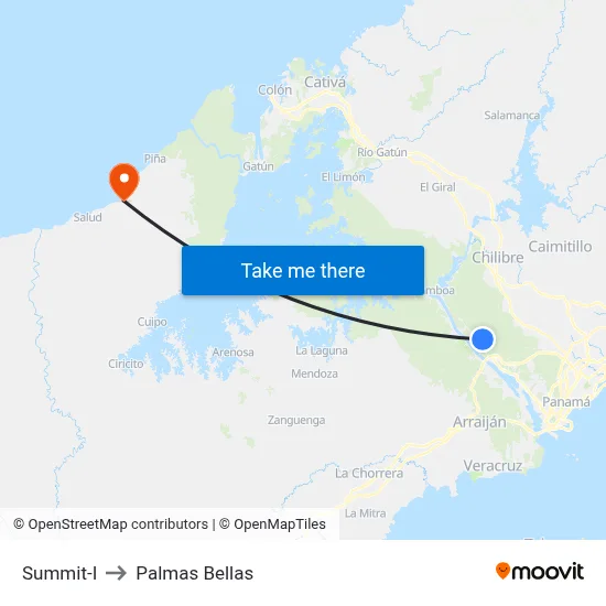 Summit-I to Palmas Bellas map