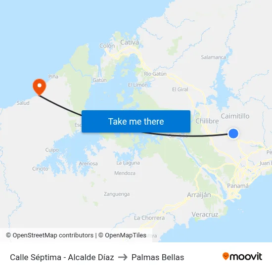 Calle Séptima - Alcalde Díaz to Palmas Bellas map
