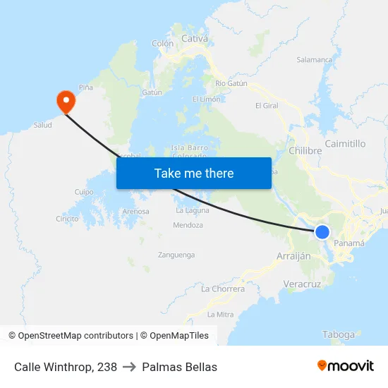 Calle Winthrop, 238 to Palmas Bellas map