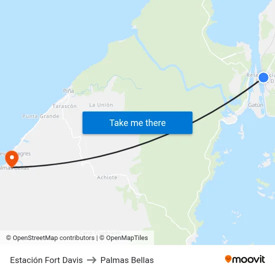 Estación Fort Davis to Palmas Bellas map