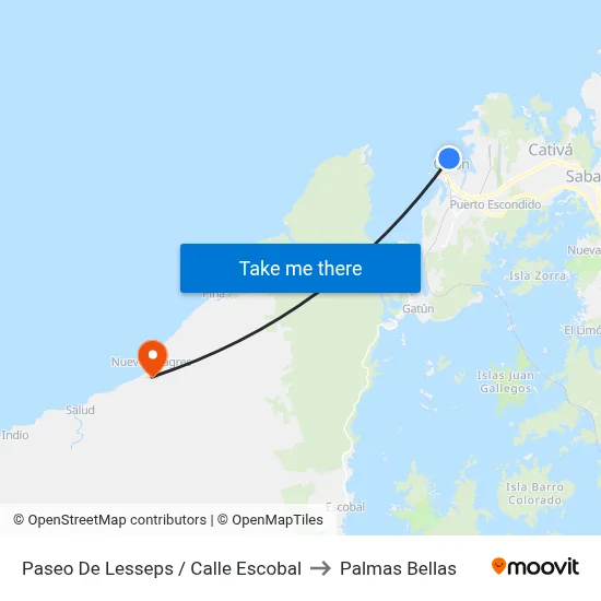 Paseo De Lesseps / Calle Escobal to Palmas Bellas map