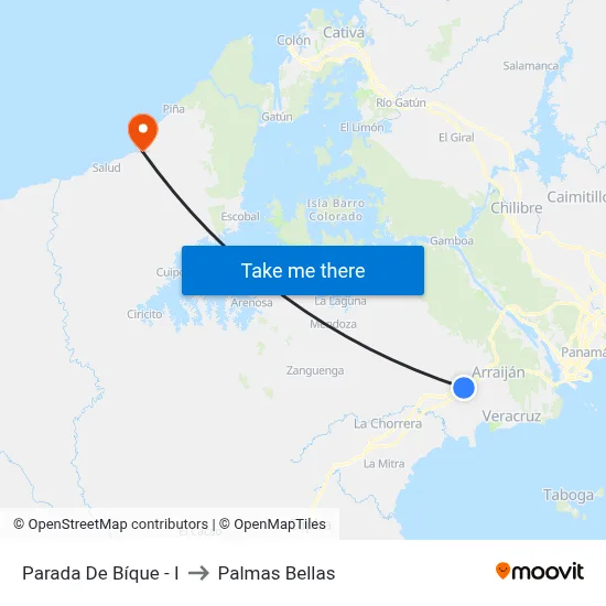 Parada De Bíque - I to Palmas Bellas map