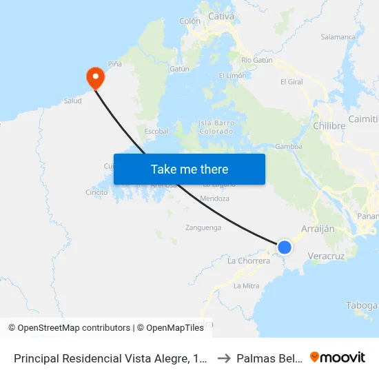 Principal Residencial Vista Alegre, 150-49 to Palmas Bellas map