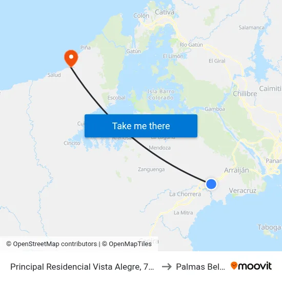 Principal Residencial Vista Alegre, 76-153 to Palmas Bellas map