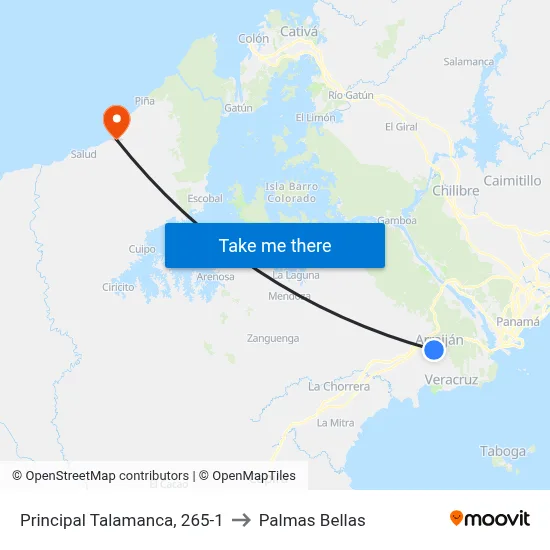 Principal Talamanca, 265-1 to Palmas Bellas map