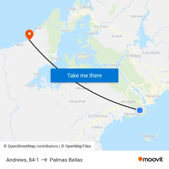 Andrews, 84-1 to Palmas Bellas map