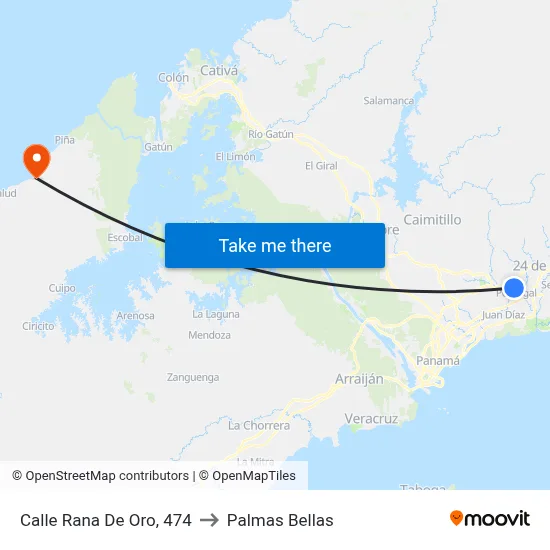 Calle Rana De Oro, 474 to Palmas Bellas map