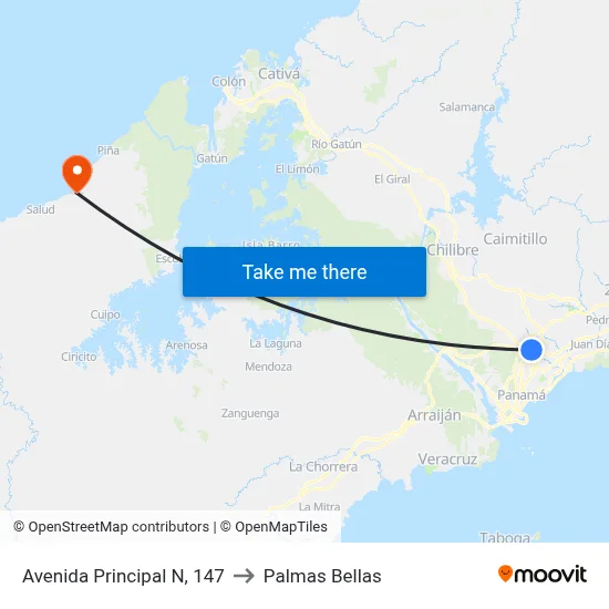 Avenida Principal N, 147 to Palmas Bellas map