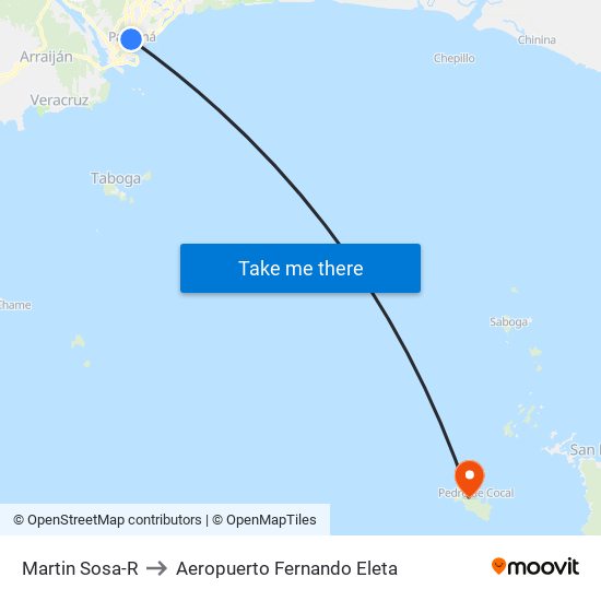 Martin Sosa-R to Aeropuerto Fernando Eleta map