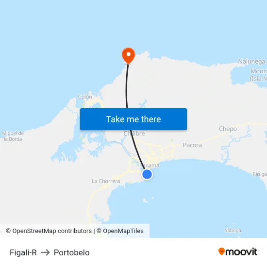 Figali-R to Portobelo map