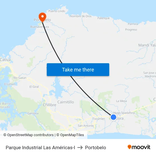 Parque Industrial Las Américas-I to Portobelo map