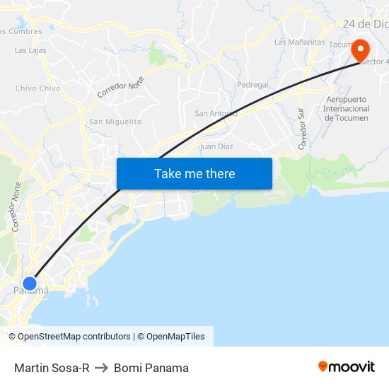 Martin Sosa-R to Bomi Panama map